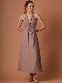 Vestido Largo Bianca Camel