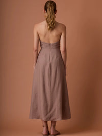 Vestido Largo Bianca Camel