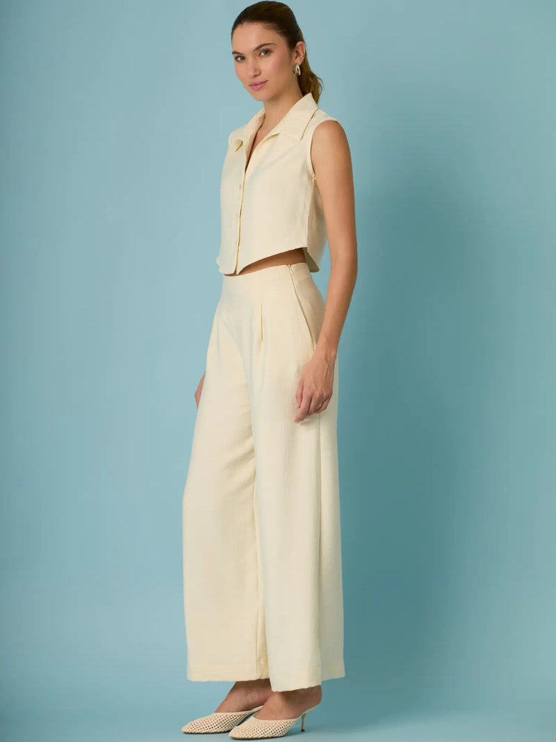 Pantalon Largo Ameliana Vainilla