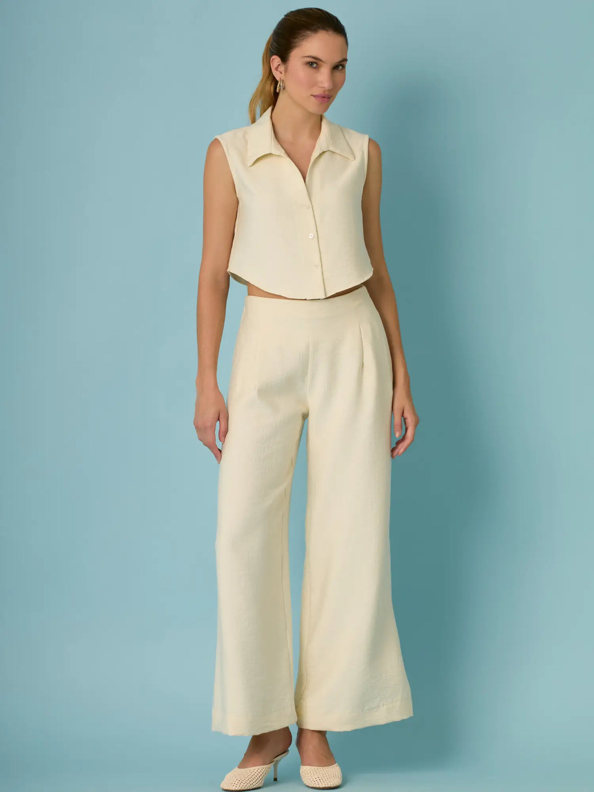 Pantalon Largo Ameliana Vainilla