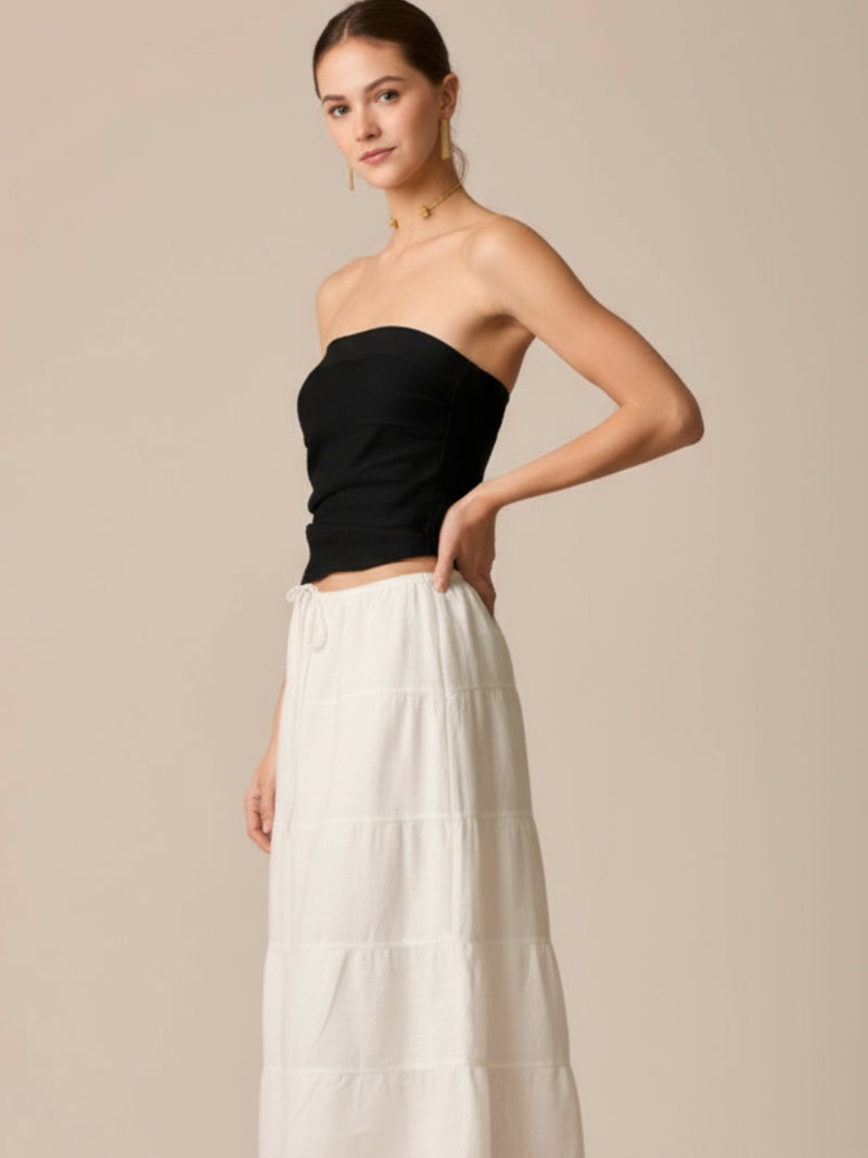 Blusa Strappless Solgy Negro