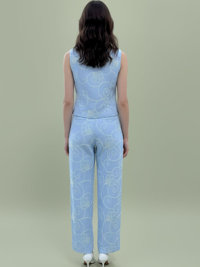 Pantalon Largo Matani Baby Blue