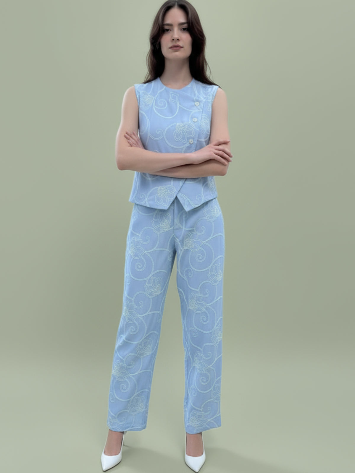 Pantalon Largo Matani Baby Blue