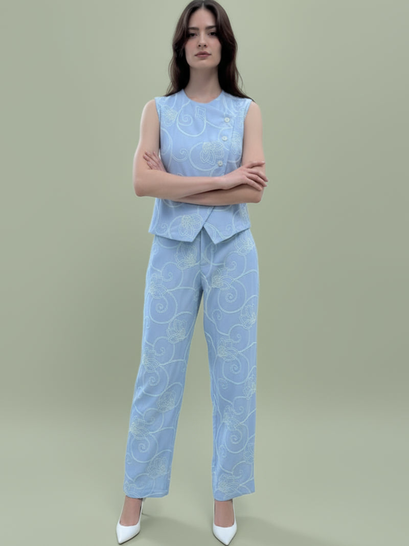 Pantalon Largo Matani Baby Blue
