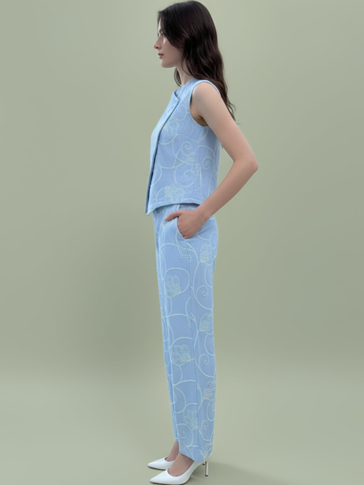 Pantalon Largo Matani Baby Blue