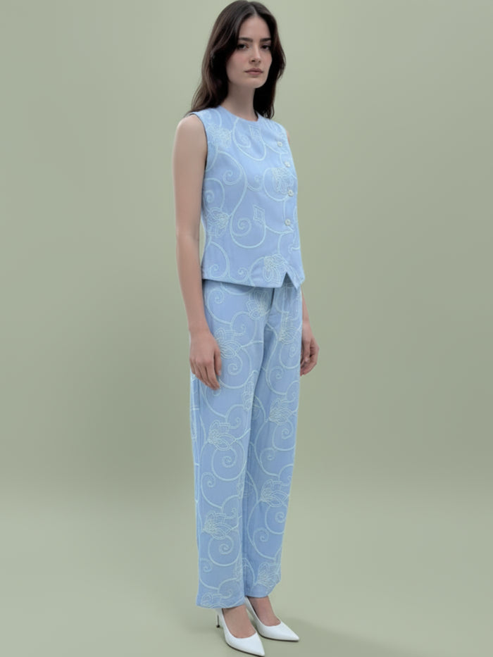 Pantalon Largo Matani Baby Blue