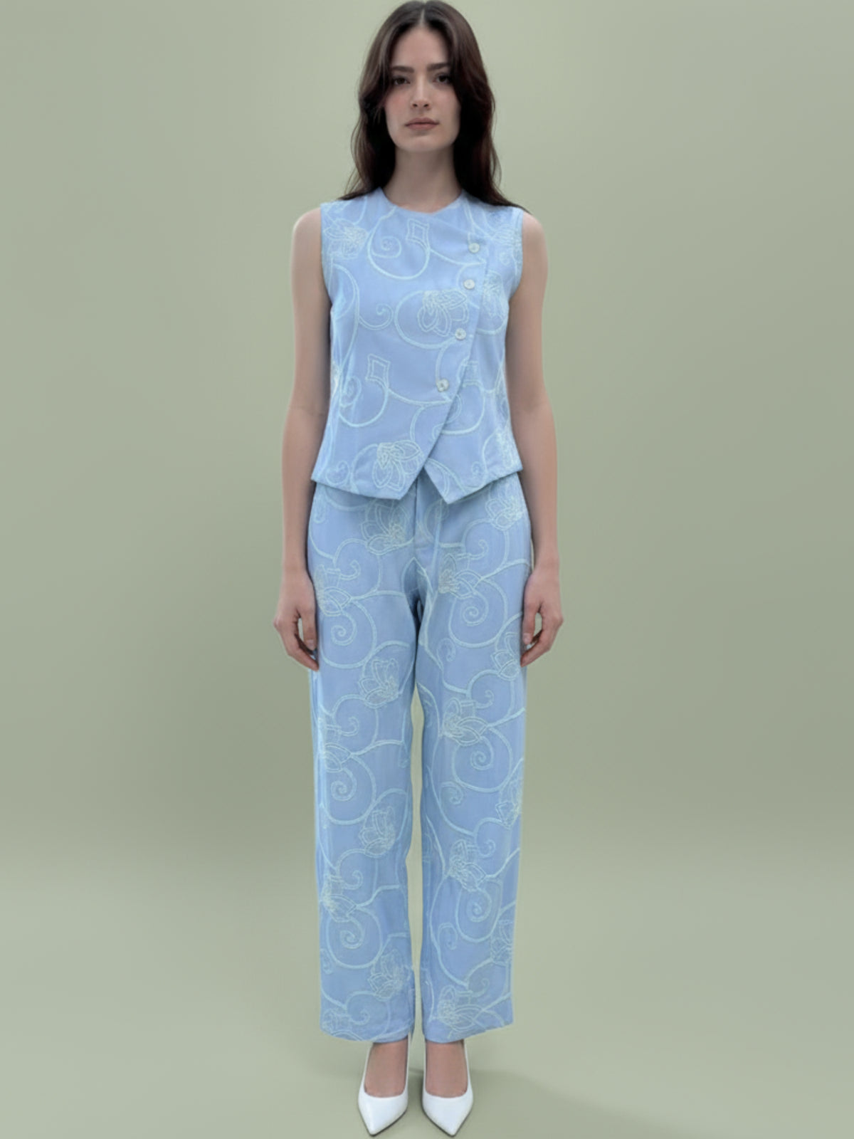 Pantalon Largo Matani Baby Blue