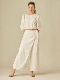 Pantalon Pareo Wood Blanco