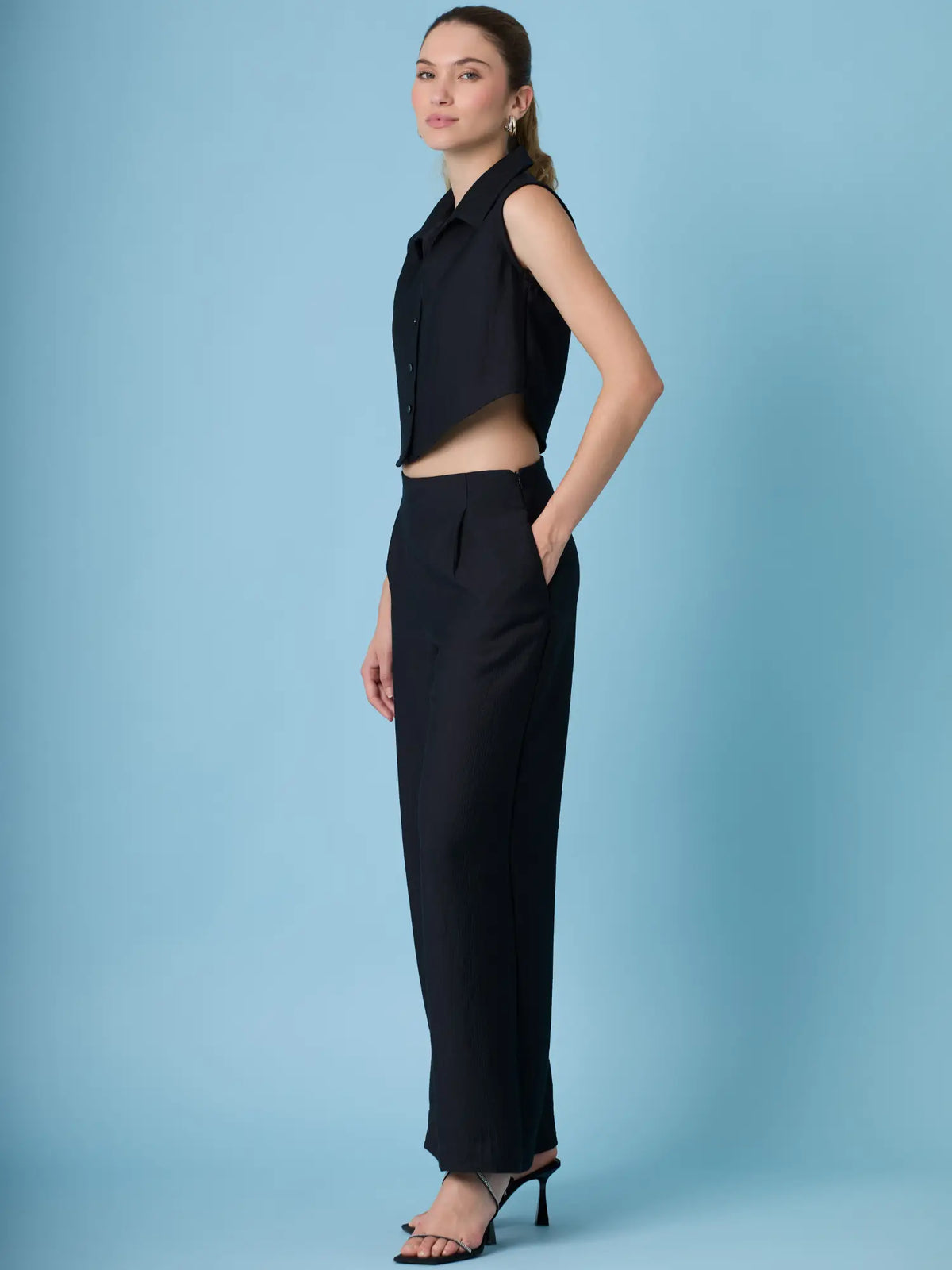 Pantalon Largo Ameliana Negro