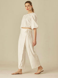 Pantalon Pareo Wood Blanco