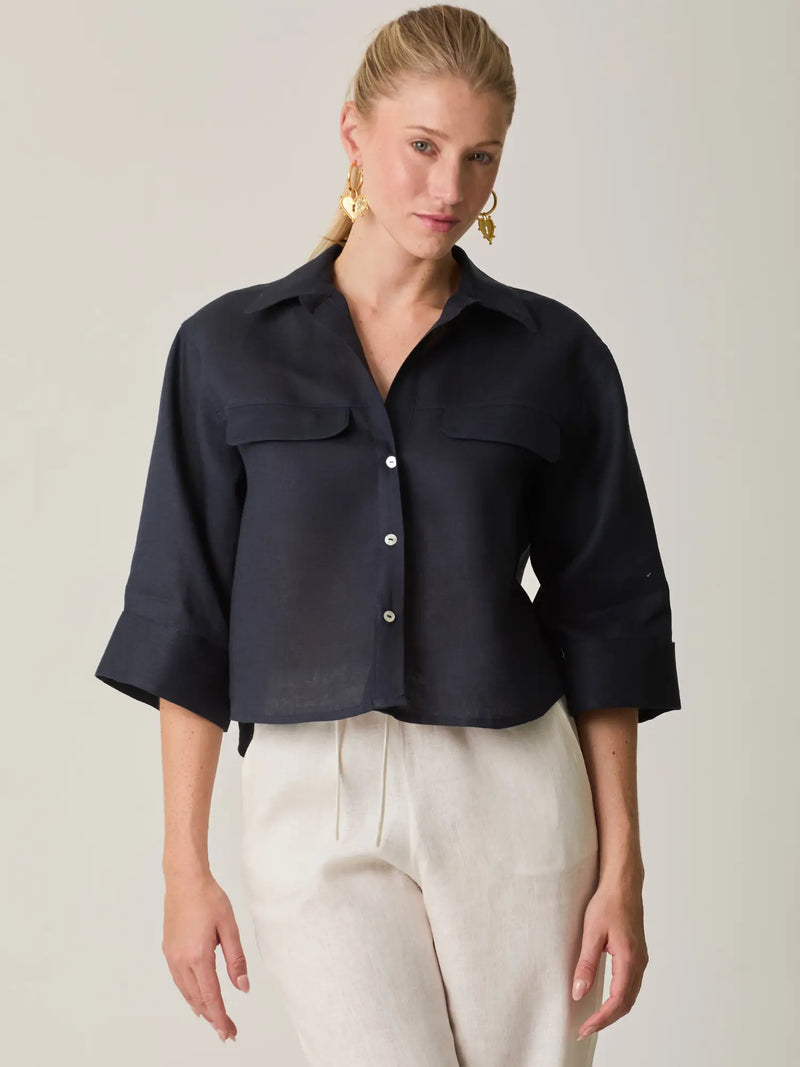 Blusa Caprina Navy