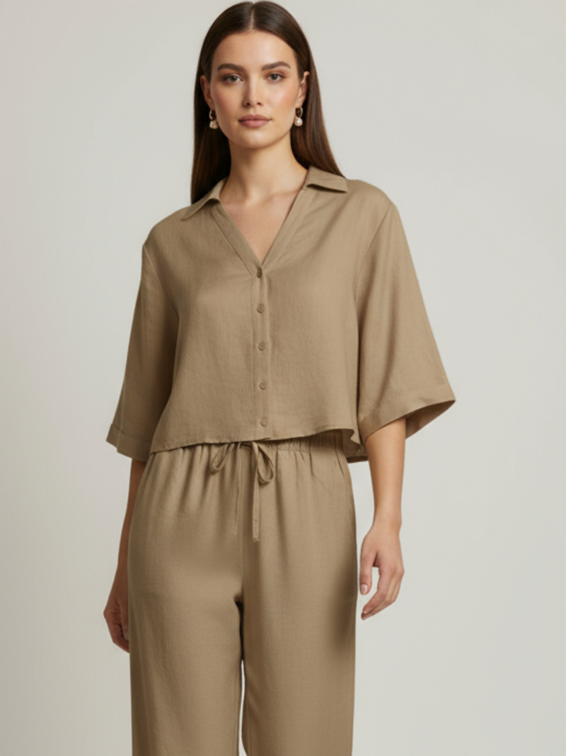 Blusa Oriental cafe