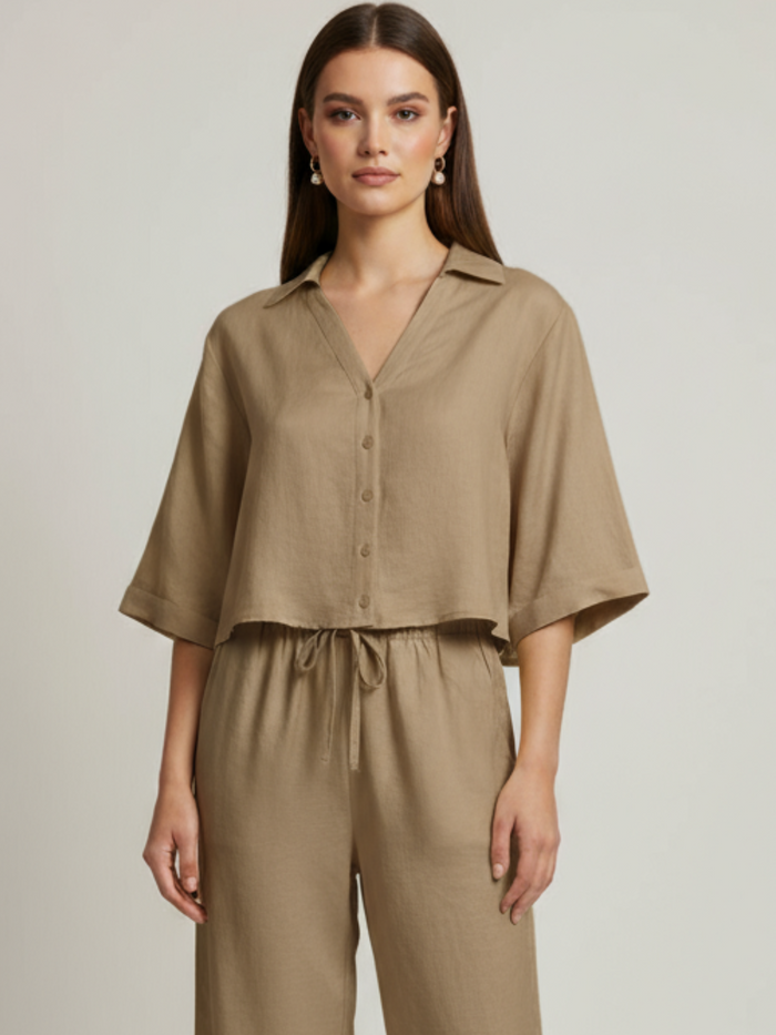 Blusa Oriental cafe
