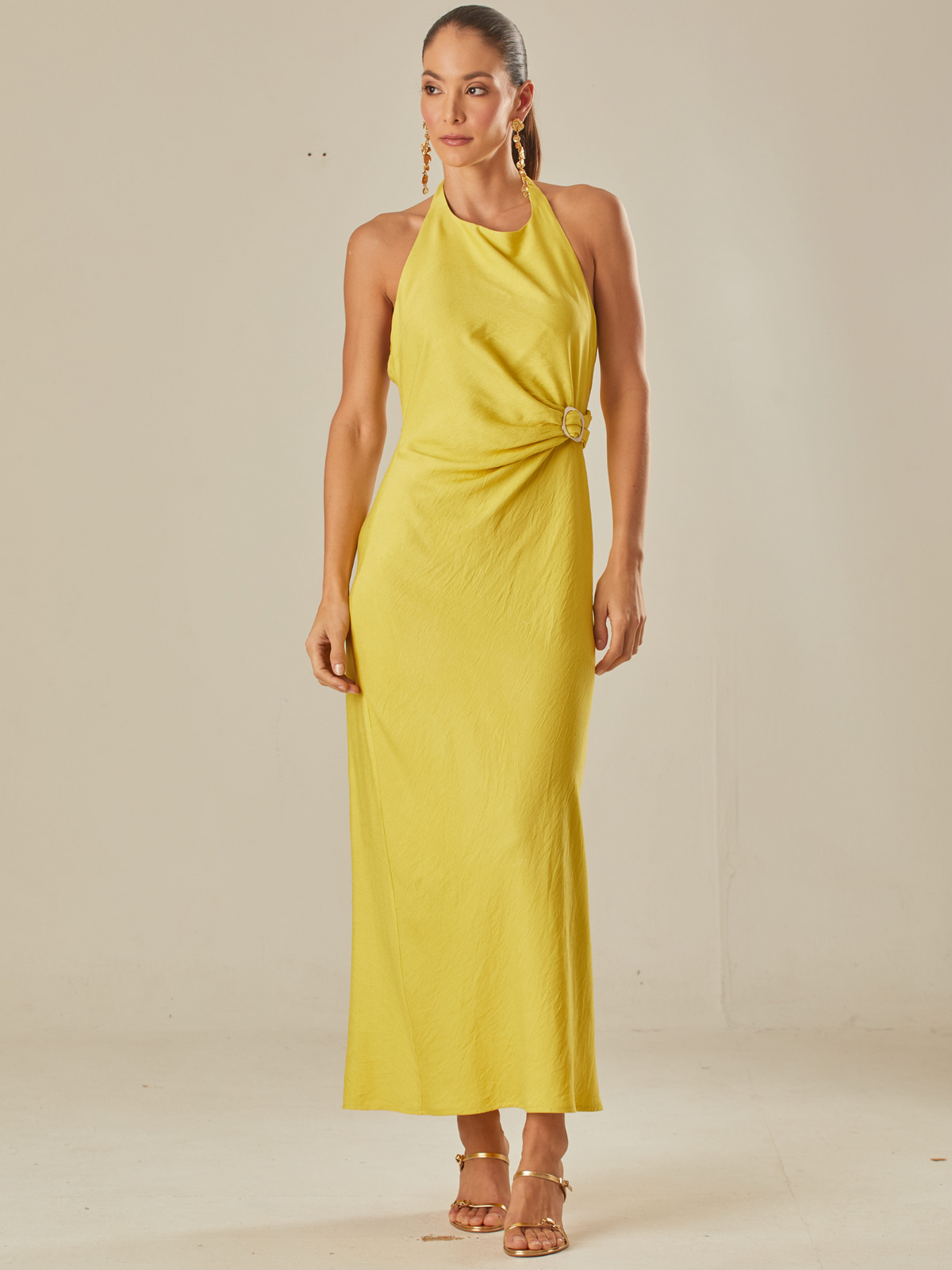 Vestido Largo Kuta Amarillo