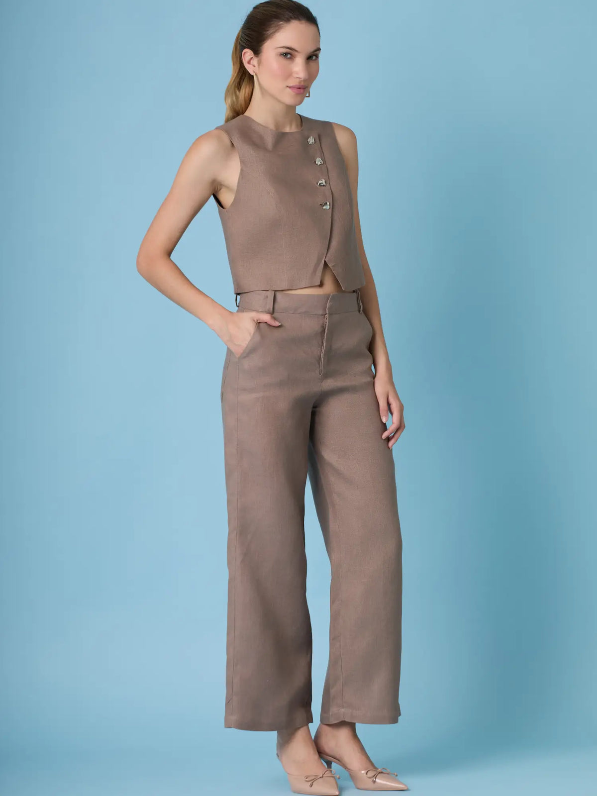 Pantalon Largo Janine Habano