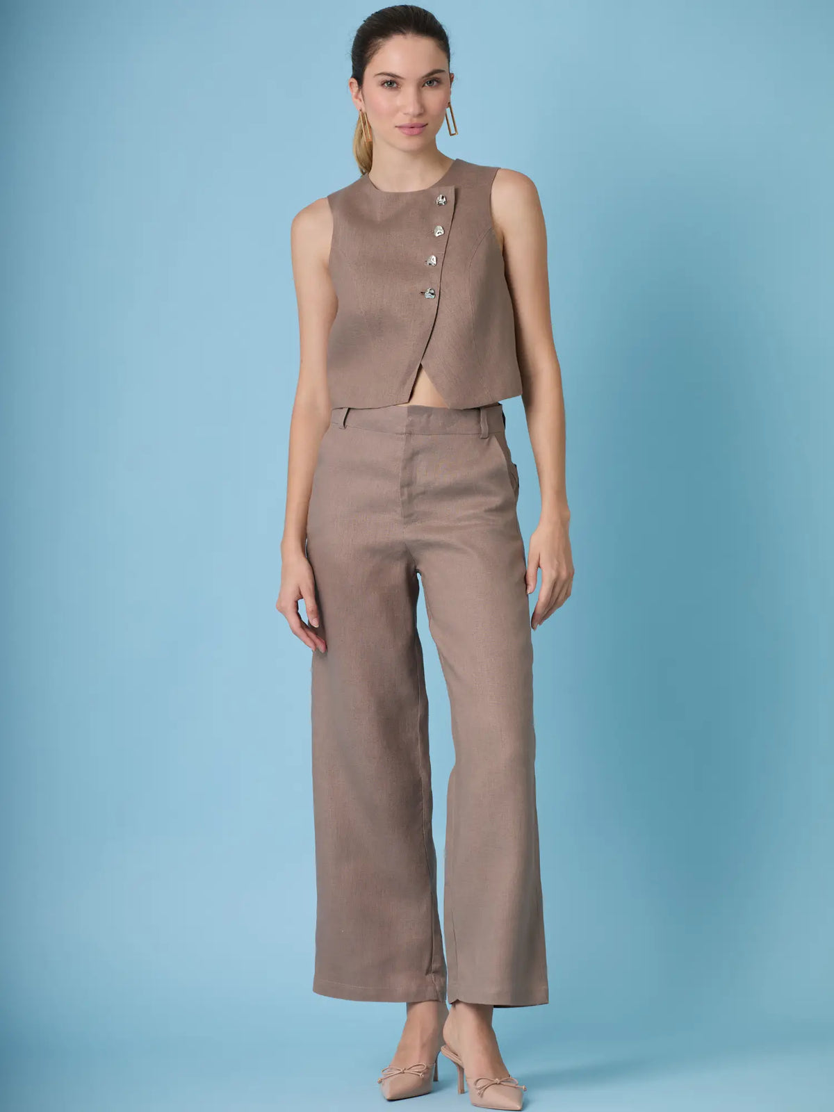 Pantalon Largo Janine Habano