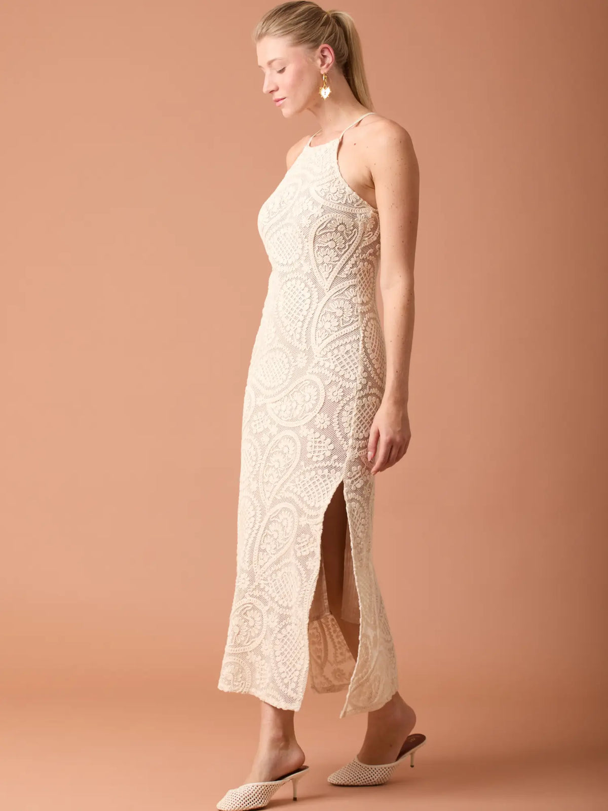 Vestido Largo Adele Beige