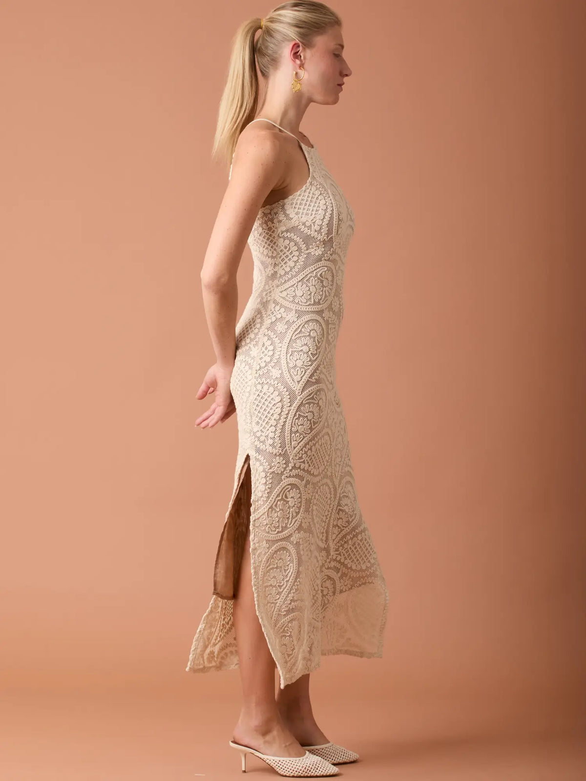 Vestido Largo Adele Beige