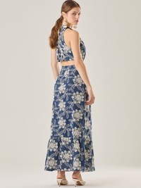 Vestido Largo Dusana Navy
