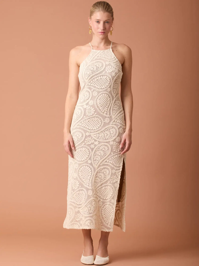 Vestido Largo Adele Beige