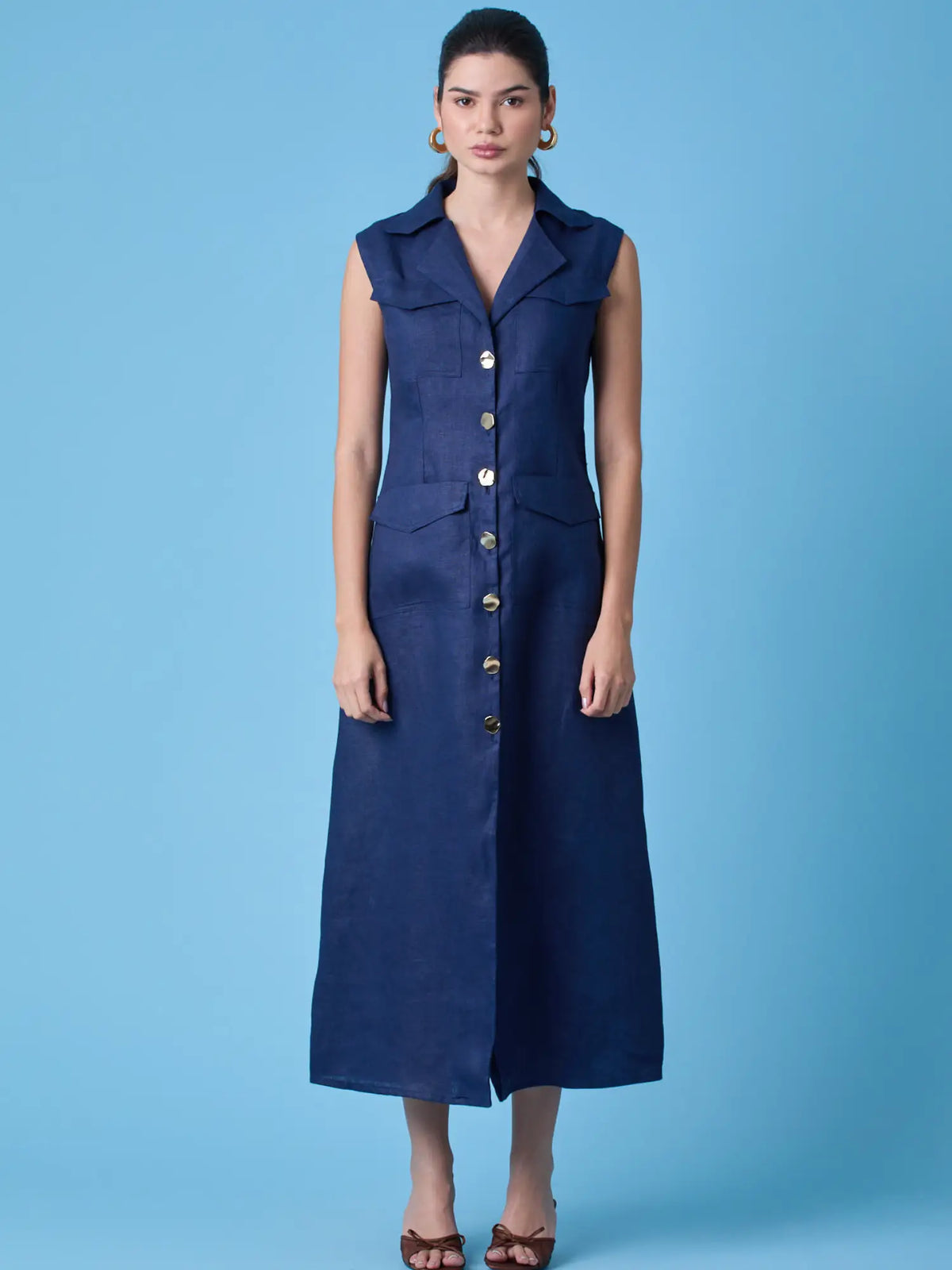 Vestido Largo Yestin Navy