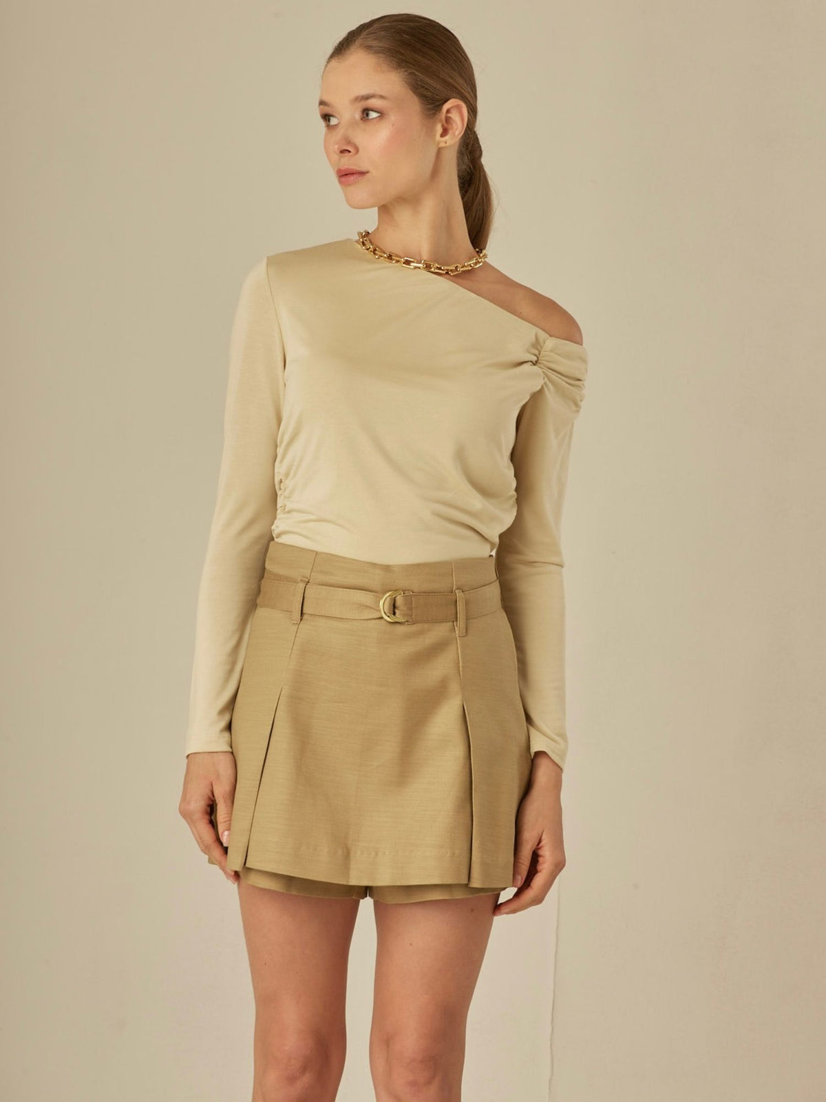 Falda Short Bess Camel