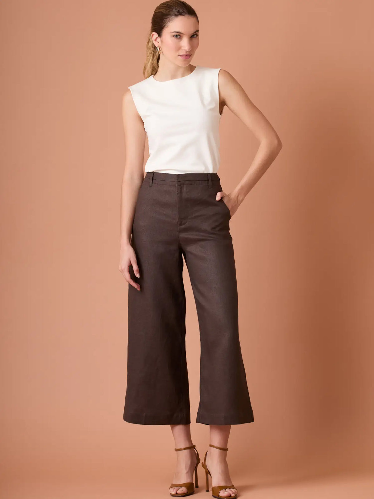 Pantalon Largo Dama Cafe