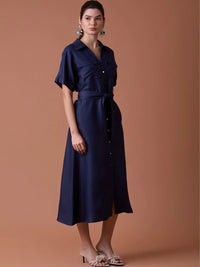 Vestido Largo Makri Navy