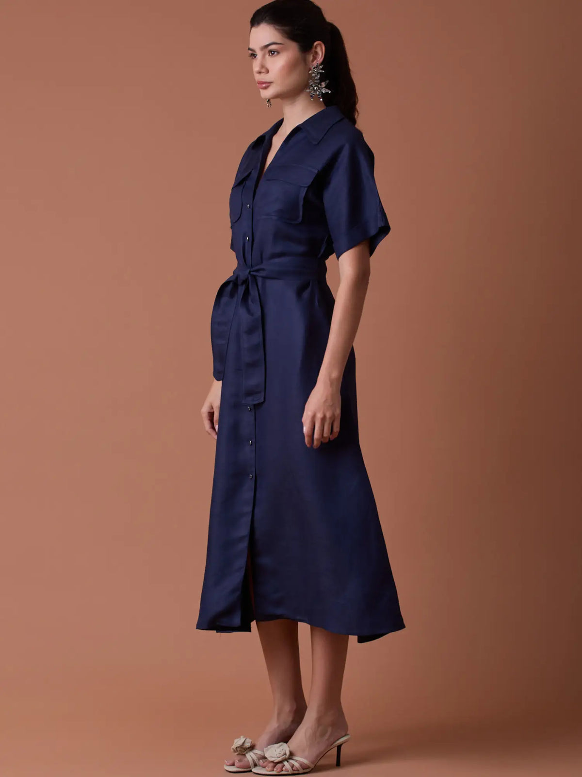 Vestido Largo Makri Navy