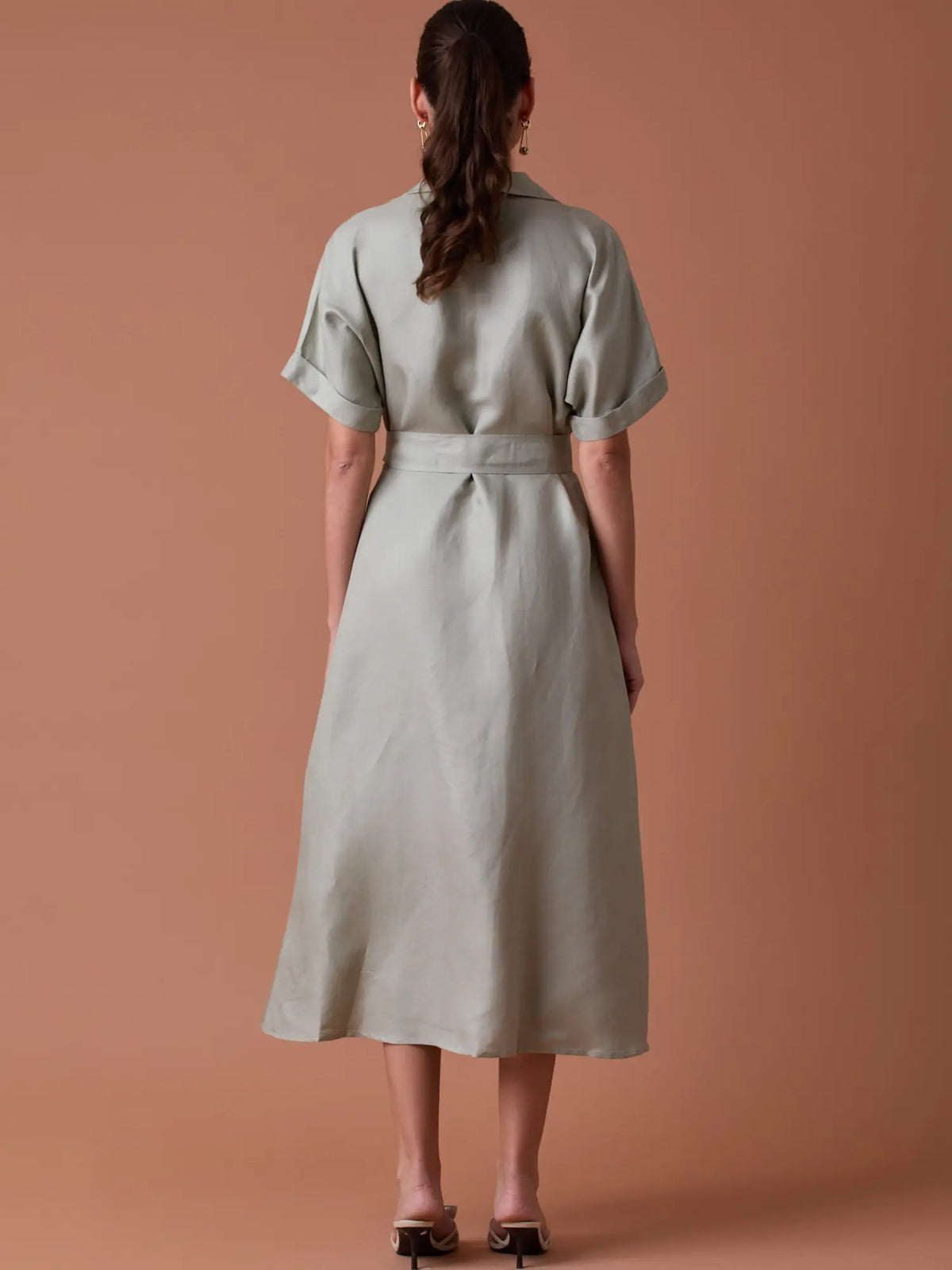 Vestido Largo Makri Olivo