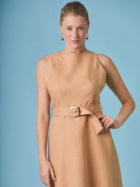 Vestido Largo Brisley Camel