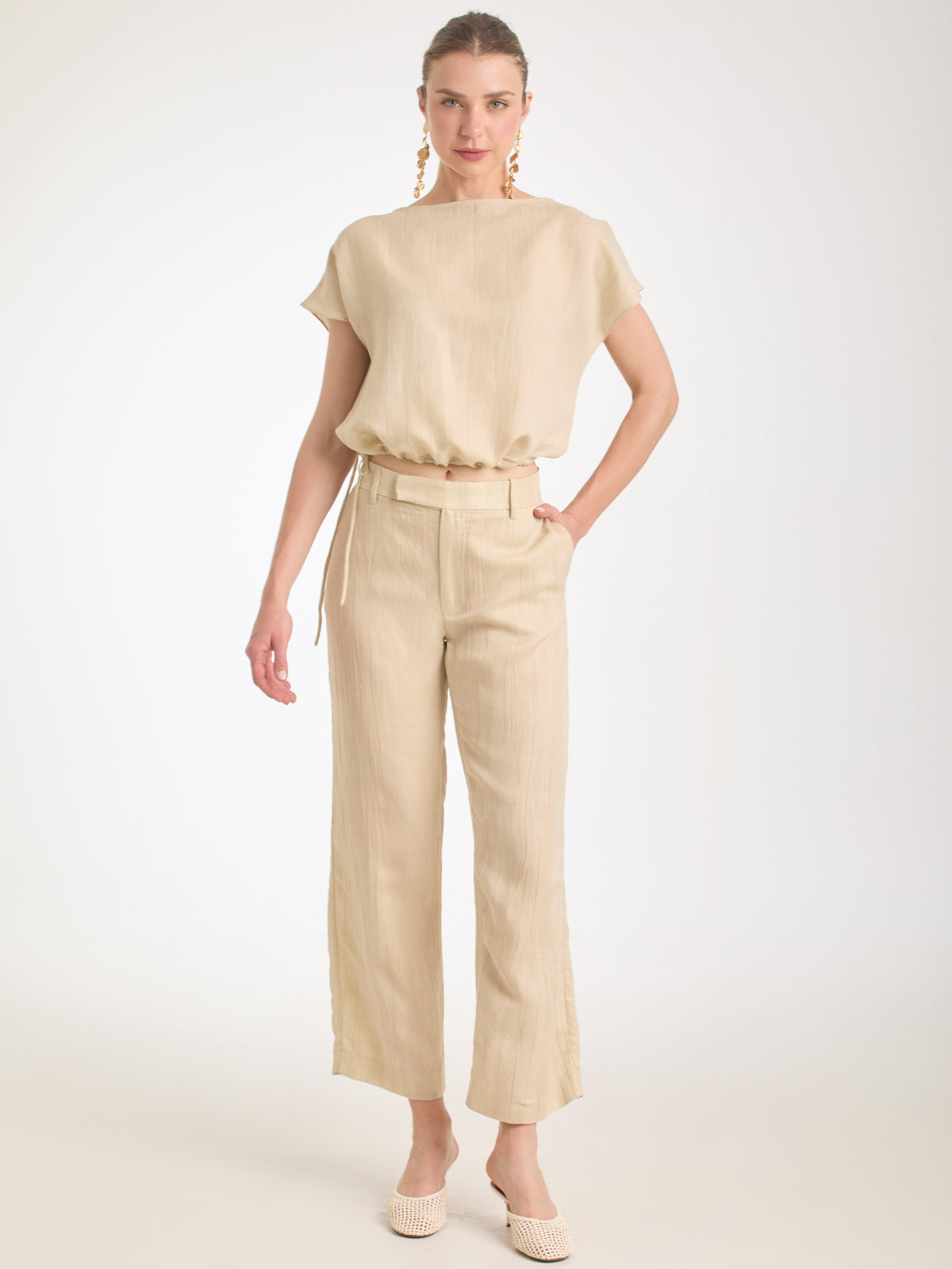 Pantalon Largo Chic Vainilla