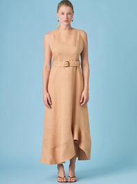 Vestido Largo Brisley Camel