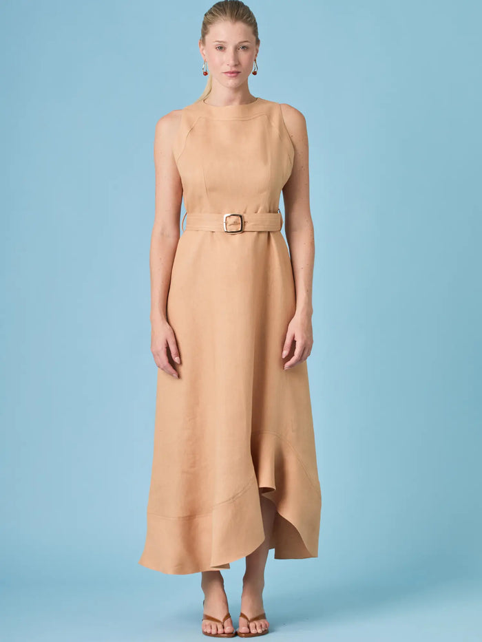 Vestido Largo Brisley Camel