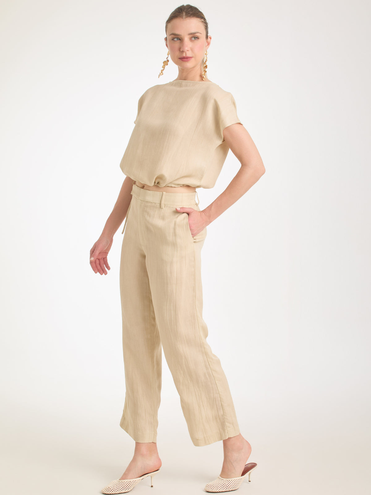 Pantalon Largo Chic Vainilla