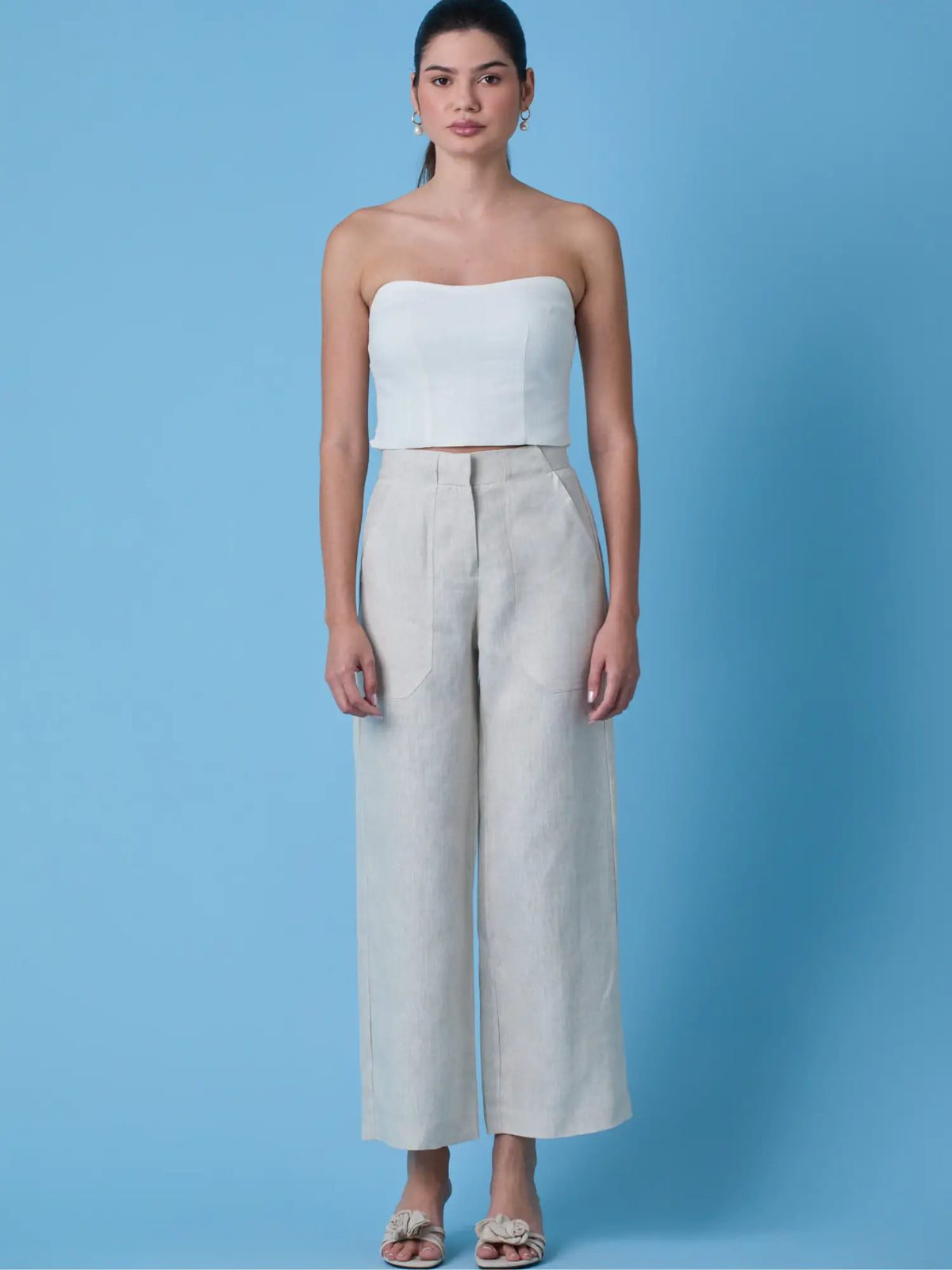 Pantalon Largo Jonie Ivory
