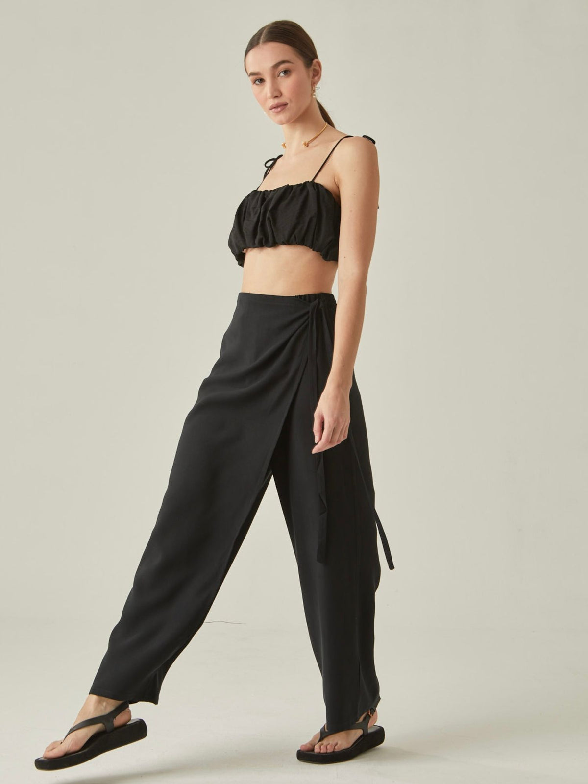 Pantalon Pareo Wood Negro