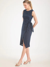 Vestido Corto Cottone Navy