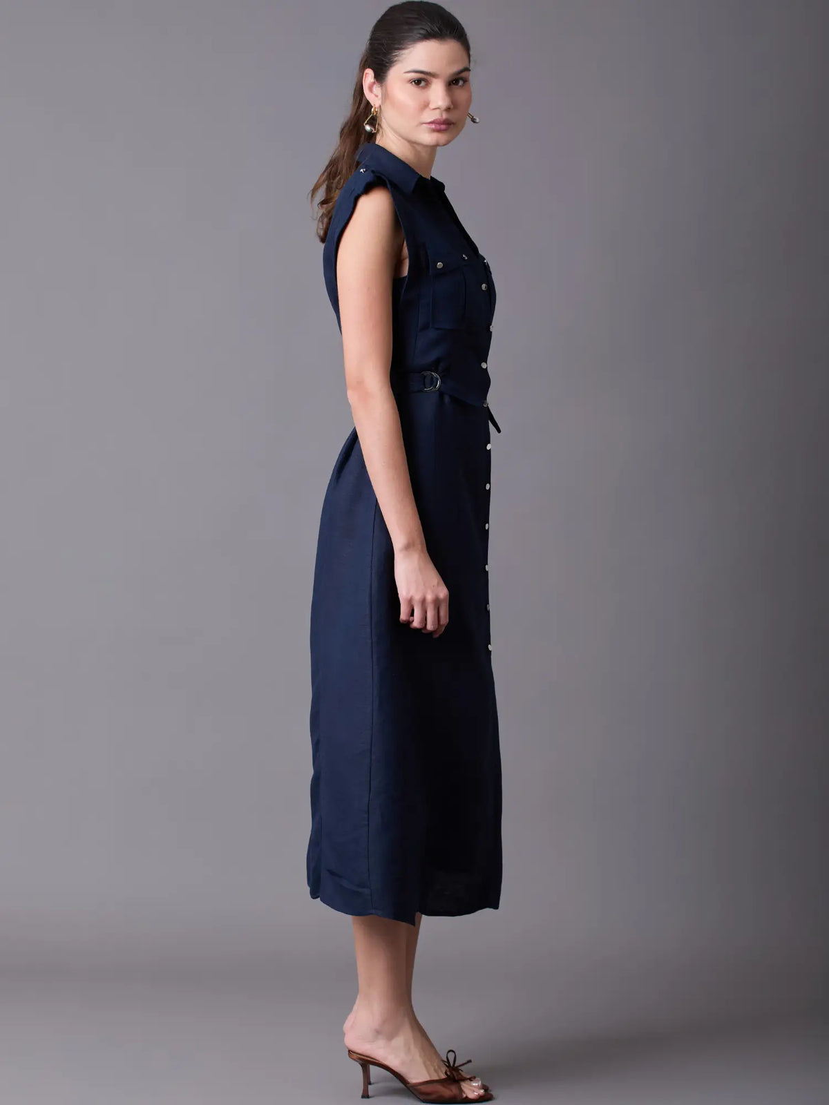 Vestido Largo Celyse Navy