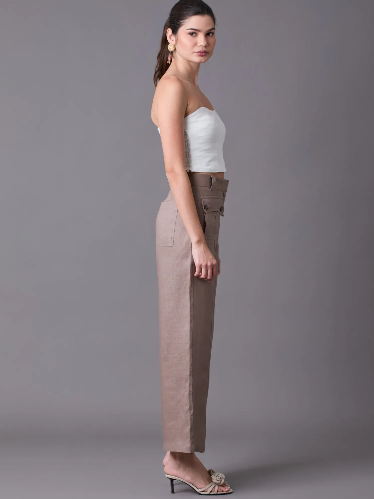 Pantalon Largo Hadria Taupe