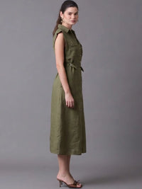 Vestido Largo Celyse Olivo