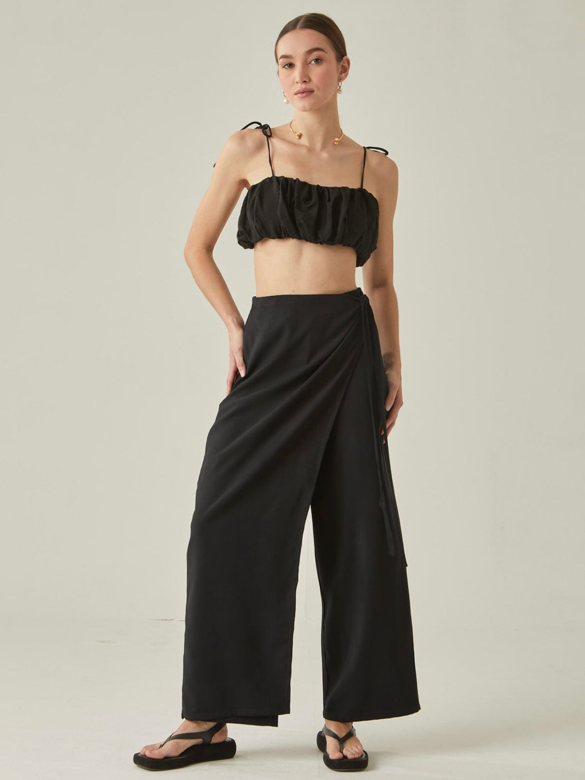 Pantalon Pareo Wood Negro