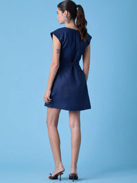 Vestido Corto Otoño Navy