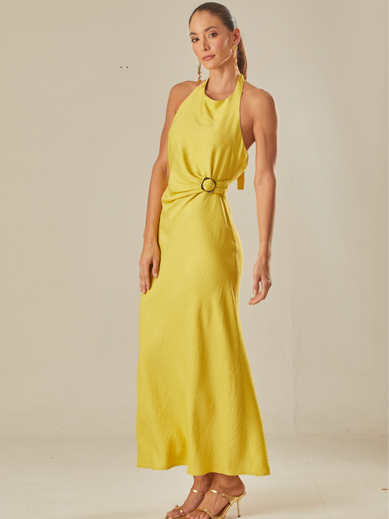 Vestido Largo Kuta Amarillo