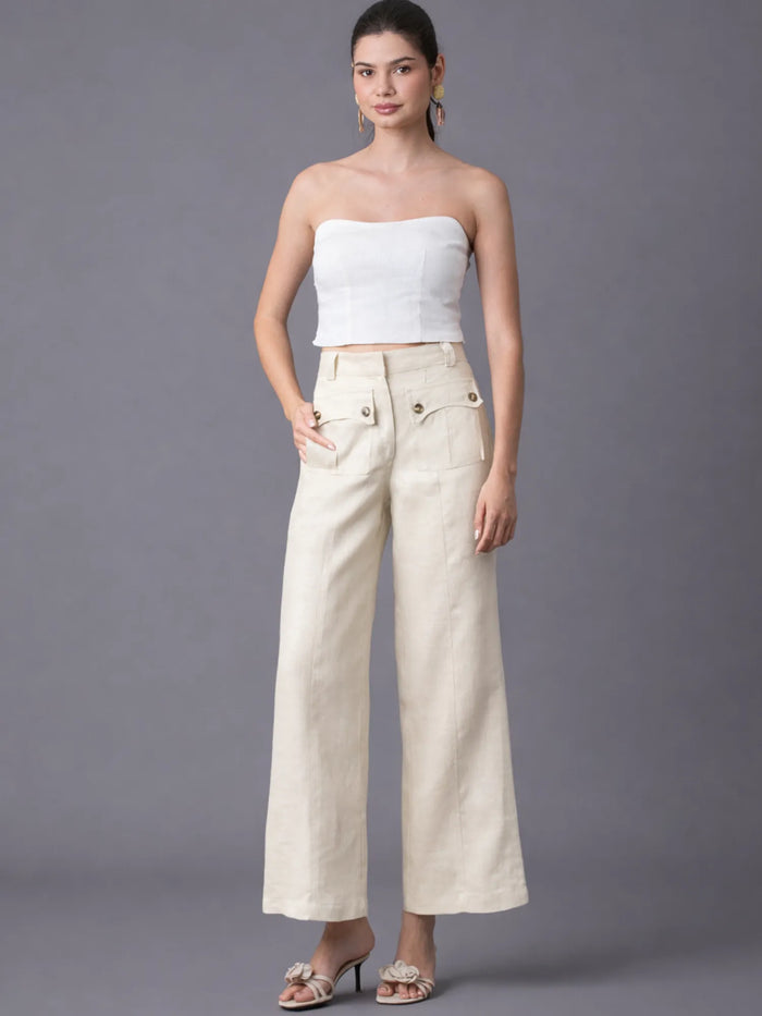 Pantalon Largo Hadria Crema