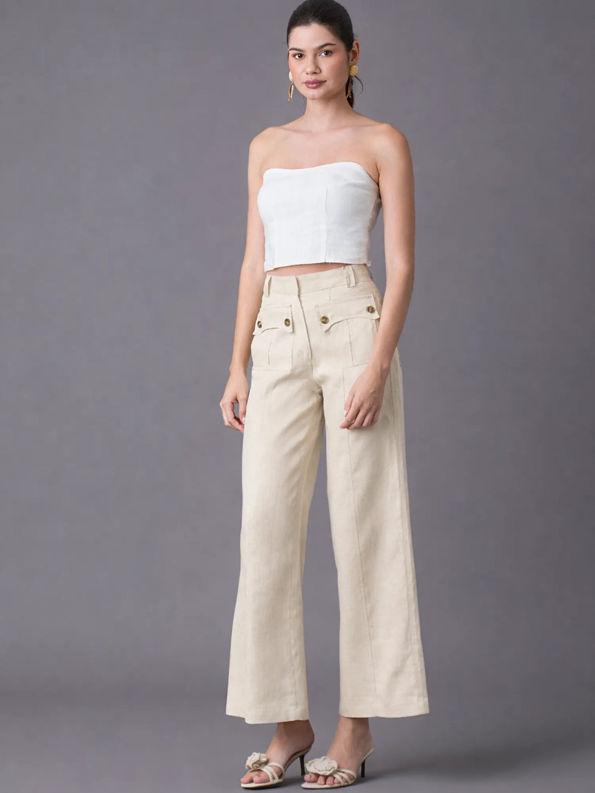 Pantalon Largo Hadria Crema