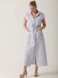 Vestido Largo Georgetta Baby Blue