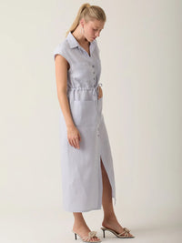 Vestido Largo Georgetta Baby Blue