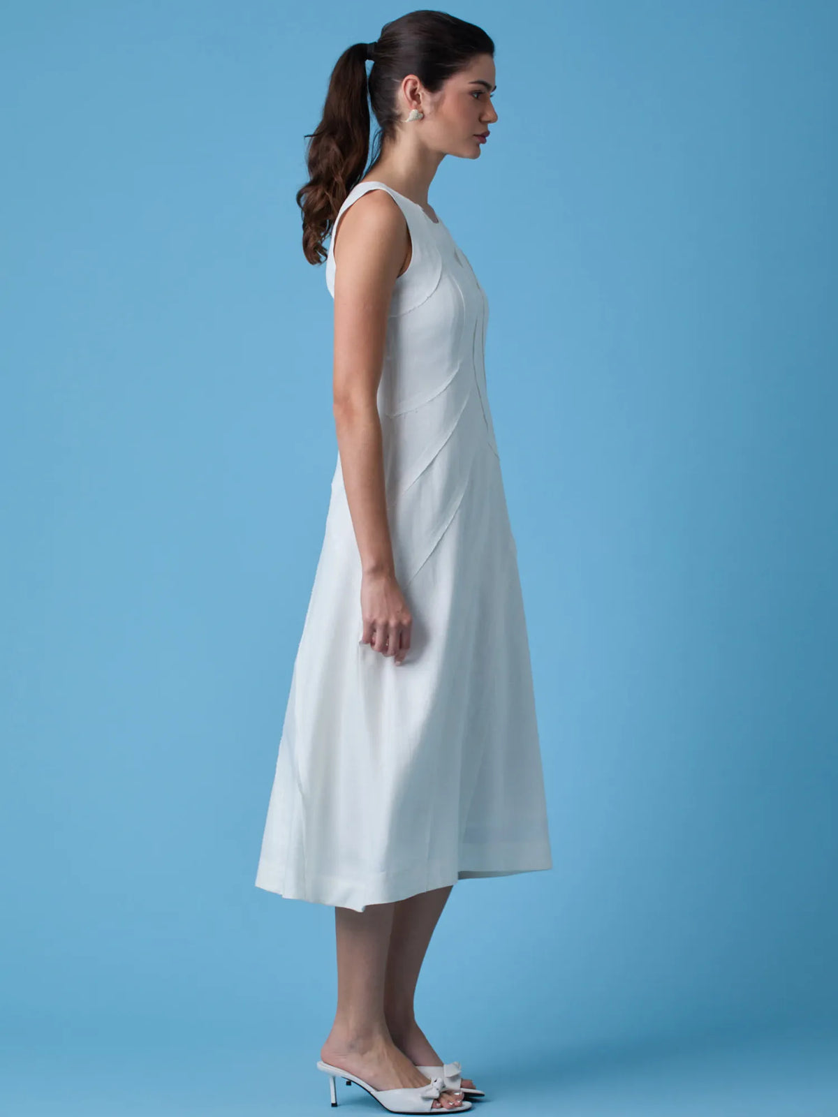 Vestido Largo Dotty Blanco