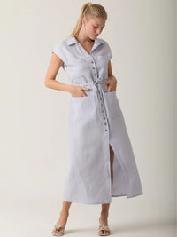 Vestido Largo Georgetta Baby Blue